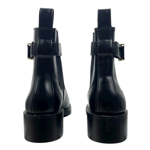 Mango Black Slip On Chelsea Boots Elastic Panel & Buckle Size 37/ 6.5 - Picture 8 of 12